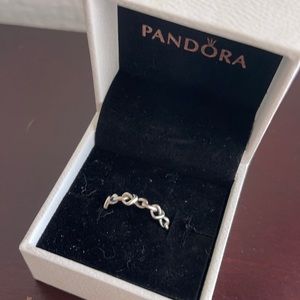 Knotted Hearts Ring Pandora Size 7